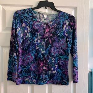 Garnet Hill Size Large 3/4 sleeve sweater